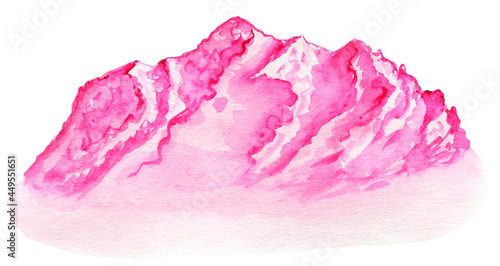 Wallpaper Mural Mountain landscape and rivers, forest, Christmas trees.watercolor drawing, Elements of a landscape with mountains.Natural landscape mountains and river watercolor illustration. Watercolor hand-drawn . Torontodigital.ca