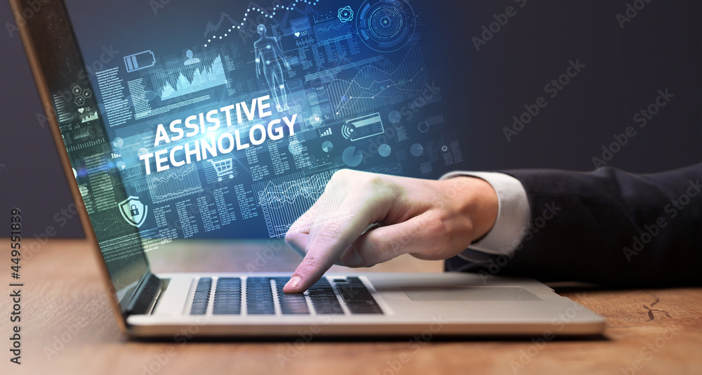 Businessman working on laptop concept Businessman working on laptop concept