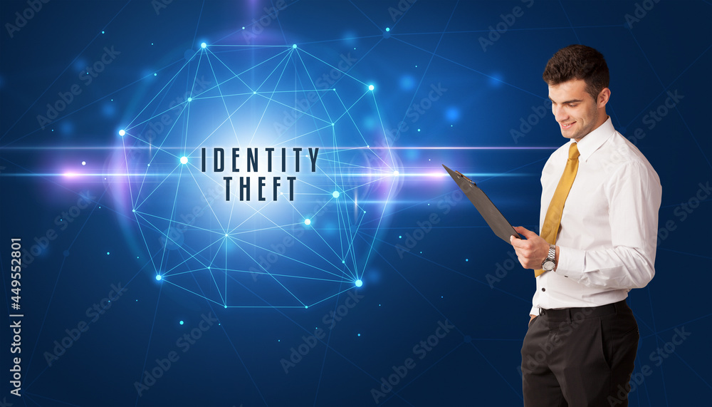 businessman thinking about security concept businessman thinking about security concept
