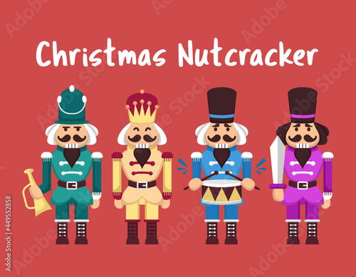 Set of Christmas nutcracker toy