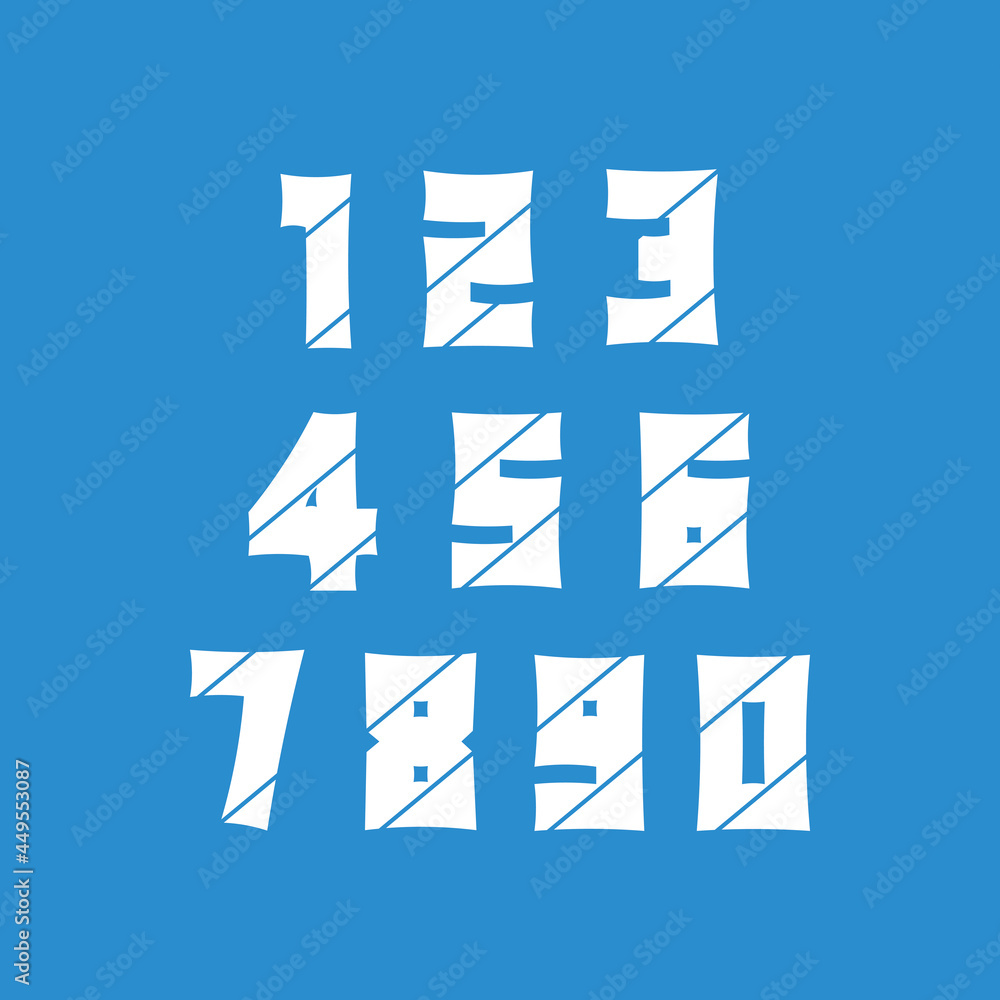 Set of icons numbers hand drawing. Vector illustration eps 10 Set of icons numbers hand drawing. Vector illustration eps 10