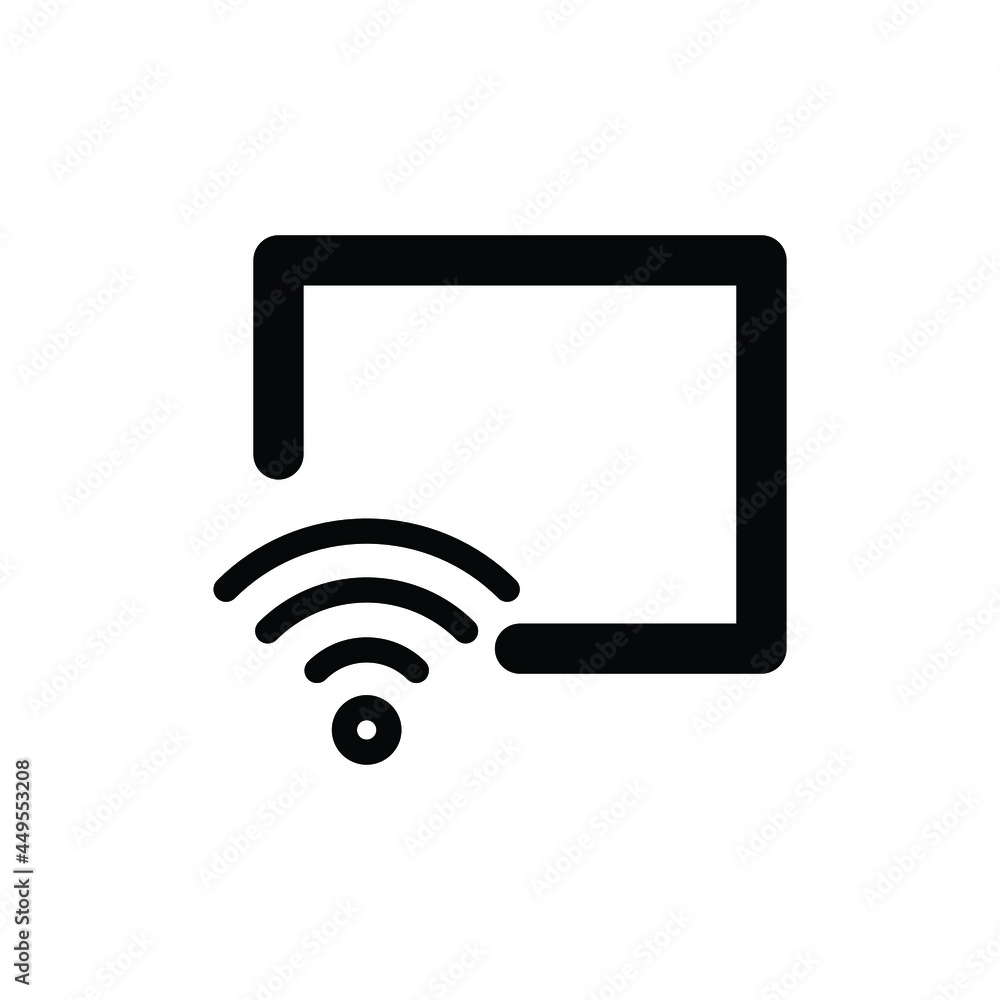 Line monitor device icon vector Line monitor device icon vector