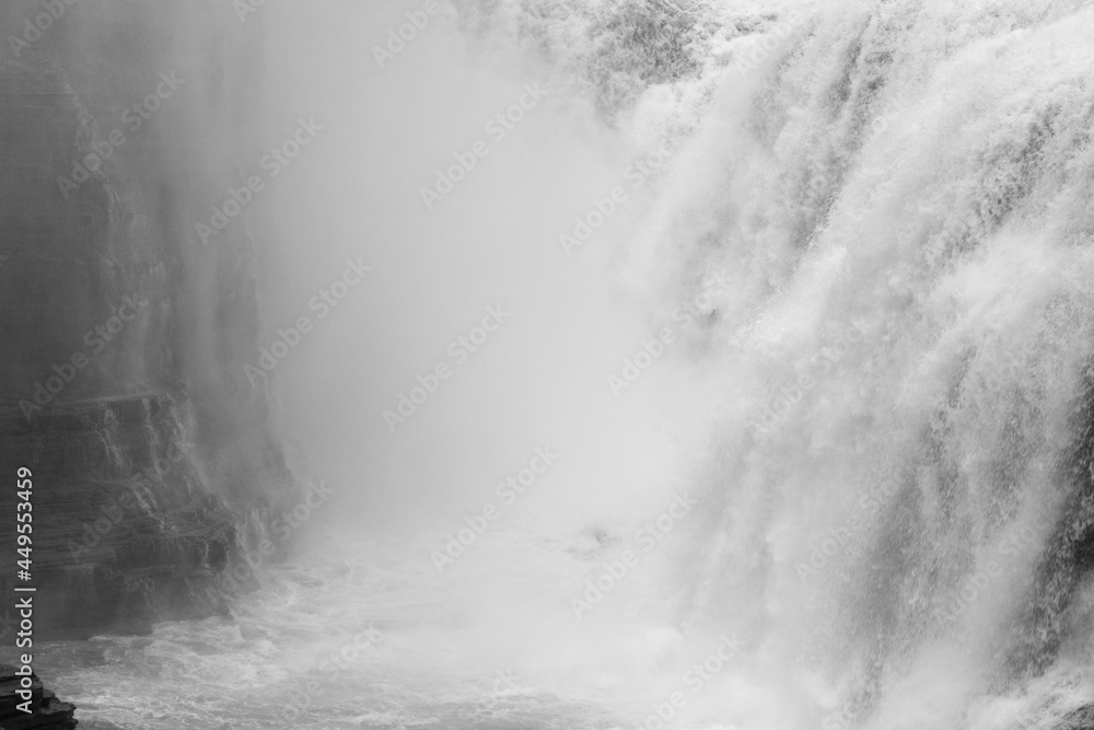 Waterfall from New York State in Black and White Waterfall from New York State in Black and White