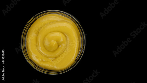 Mustard sauce isolated on background