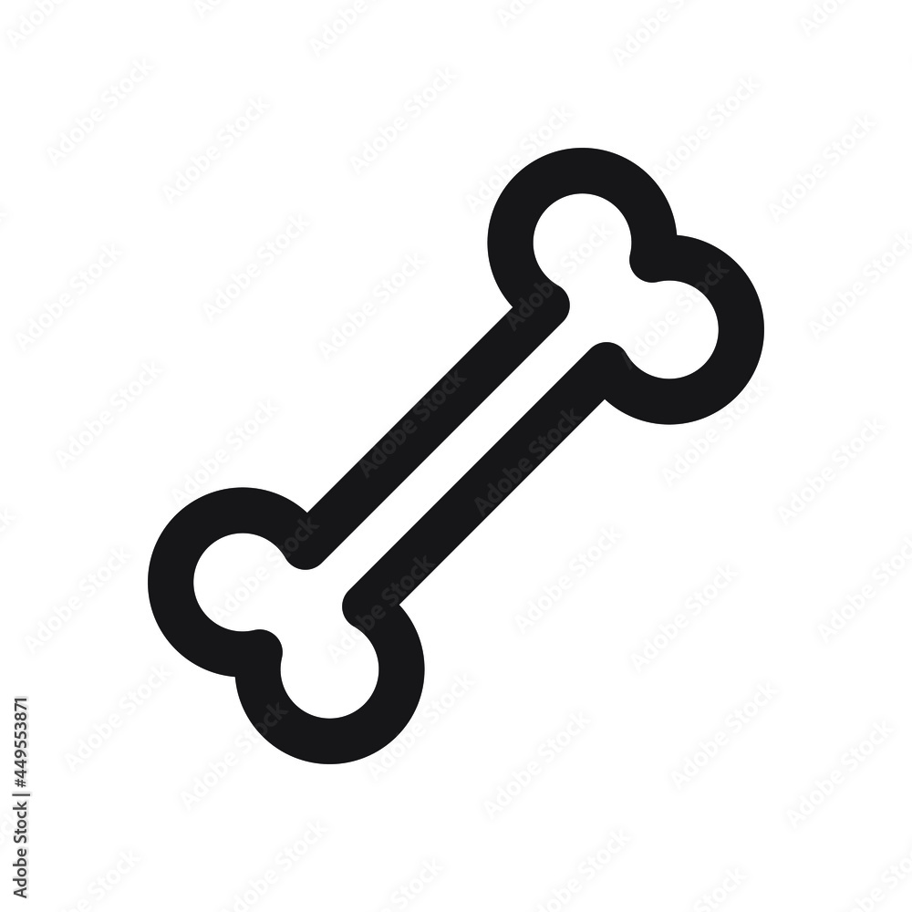 Simple vector design line bone Simple vector design line bone