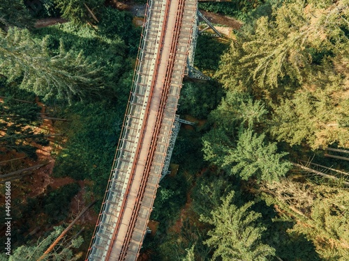 The Ziemestal Bridge is an impressive example of German engineering from the late 19th century. This 115-meter-long and 32-meter-high steel viaduct was built between 1893 and 1895 photo