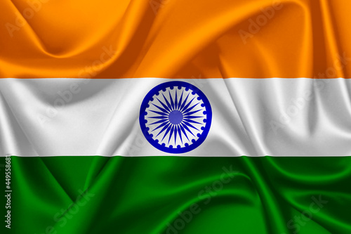 India flag, official colors and proportion correctly. National India flag. Vector illustration.