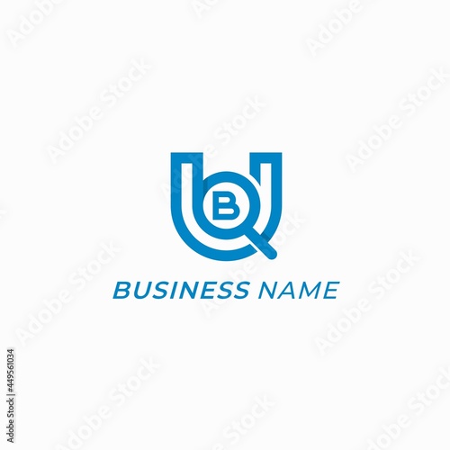 design logo search letter U and B
