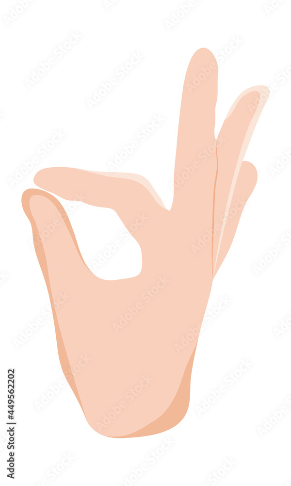 Hand with ok gesture Hand with ok gesture