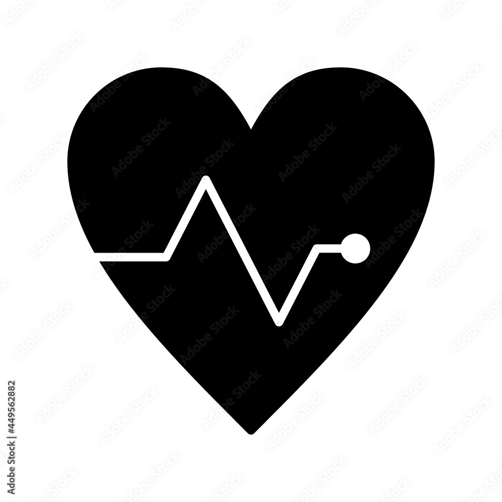 Heart Glyph Vector Icon Design Heart Glyph Vector Icon Design
