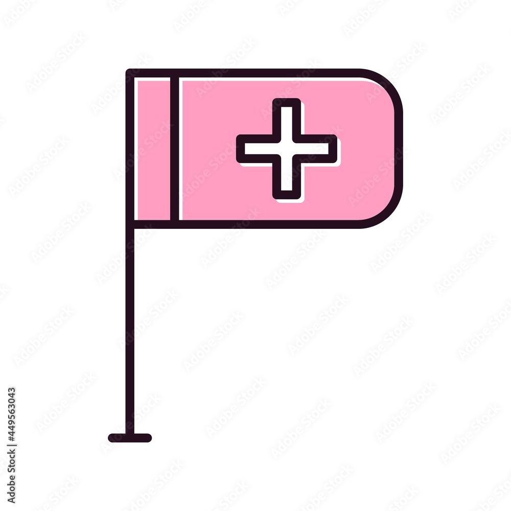 Obraz premium Flag Filled Vector Icon Design