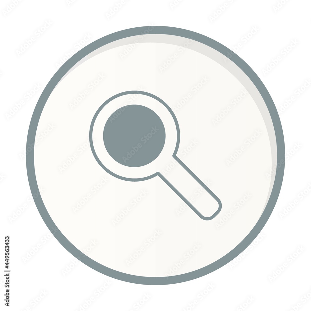 Magnifier Circle Grey Vector Icon Design Magnifier Circle Grey Vector Icon Design