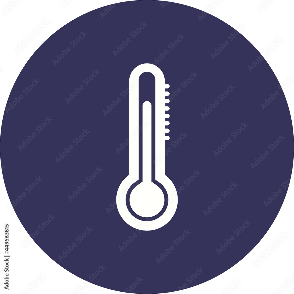 Thermometer Glyph Circle Vector Icon Design Thermometer Glyph Circle Vector Icon Design