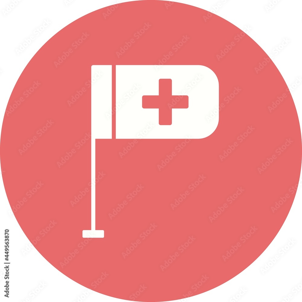 Obraz premium Flag Glyph Circle Vector Icon Design