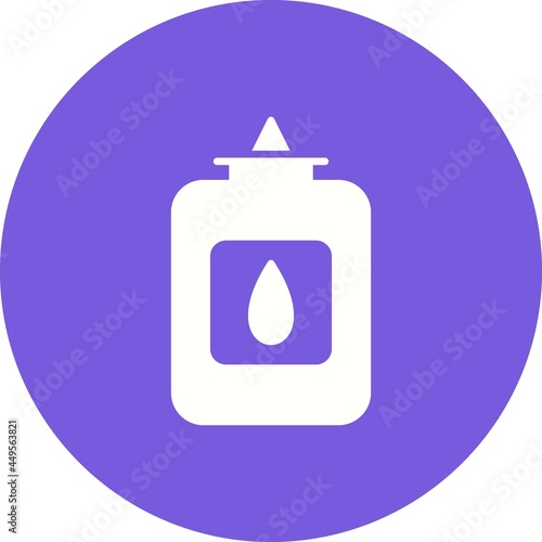 Eye Drops Glyph Circle Vector Icon Design