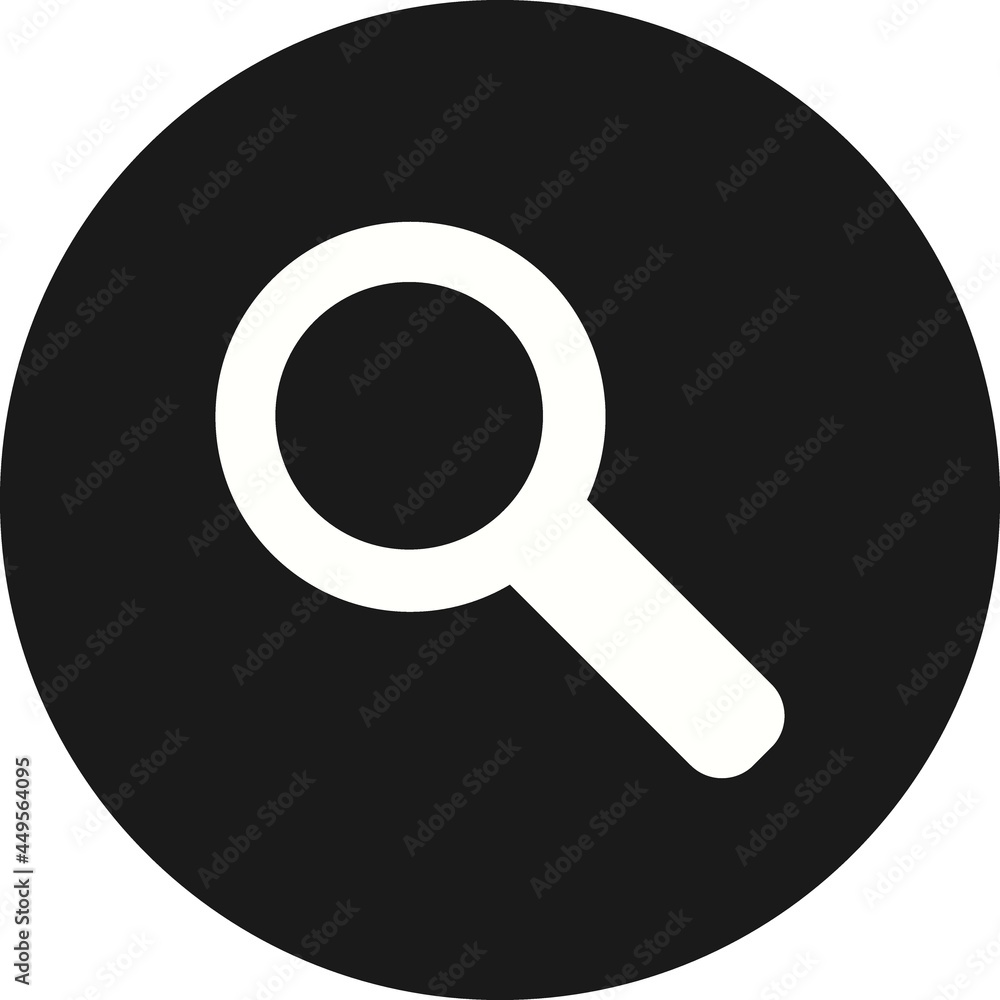 Magnifier Glyph Inverted Vector Icon Design Magnifier Glyph Inverted Vector Icon Design