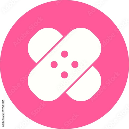 Bandage Glyph Circle Vector Icon Design