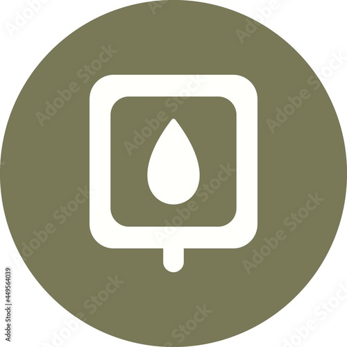 Blood Bag Glyph Circle Vector Icon Design