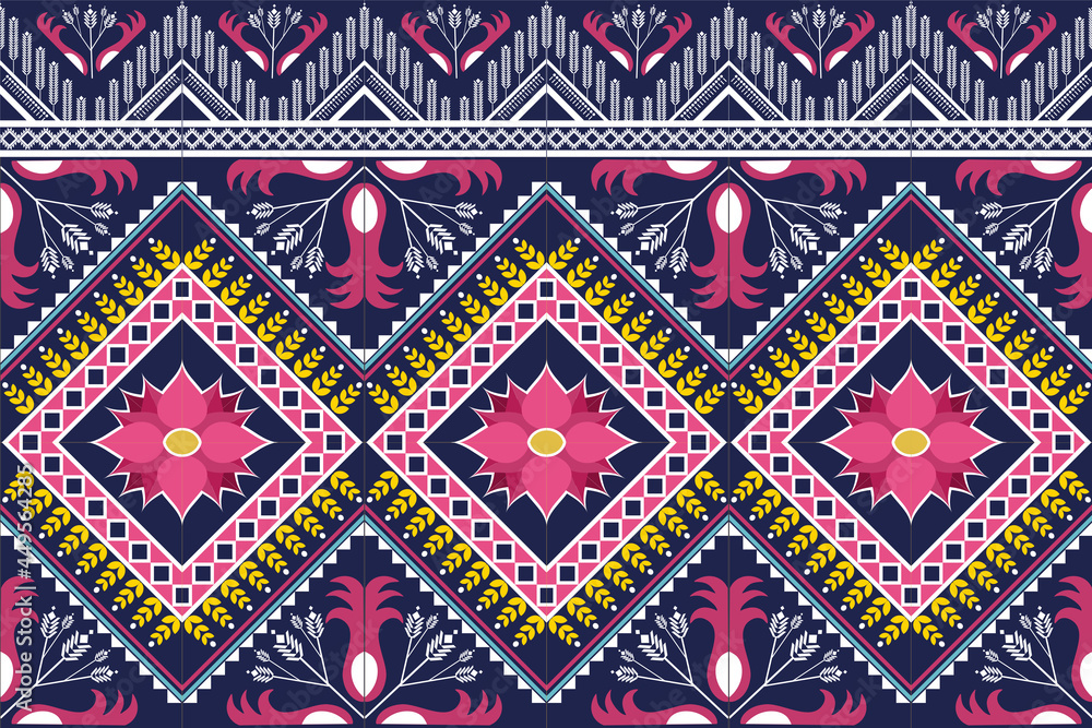 Boho motif ethnic colourful Morocco motif seamless pattern with nature traditional background Boho motif ethnic colourful Morocco motif seamless pattern with nature traditional background
