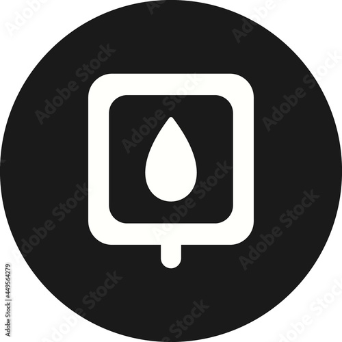 Blood Bag  Glyph Inverted Vector Icon Design