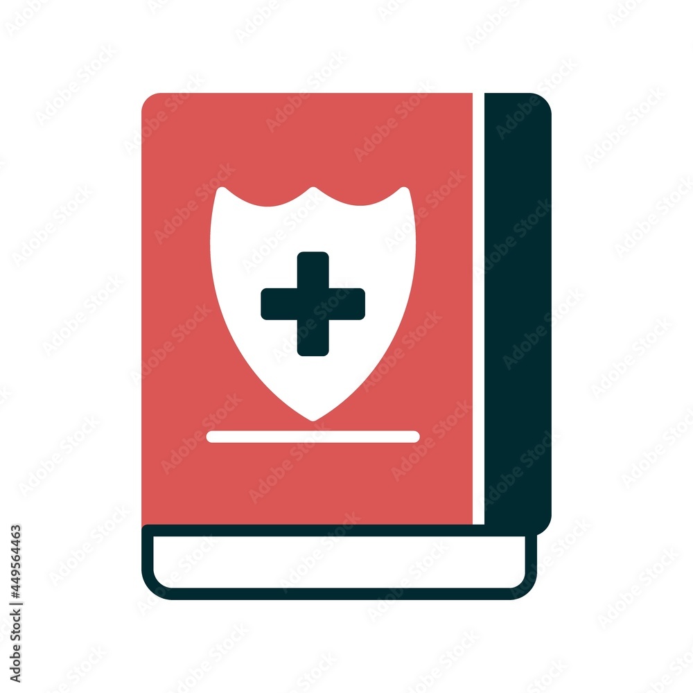 Obraz premium Medical Book Glyph Two Colour Vector Icon Design