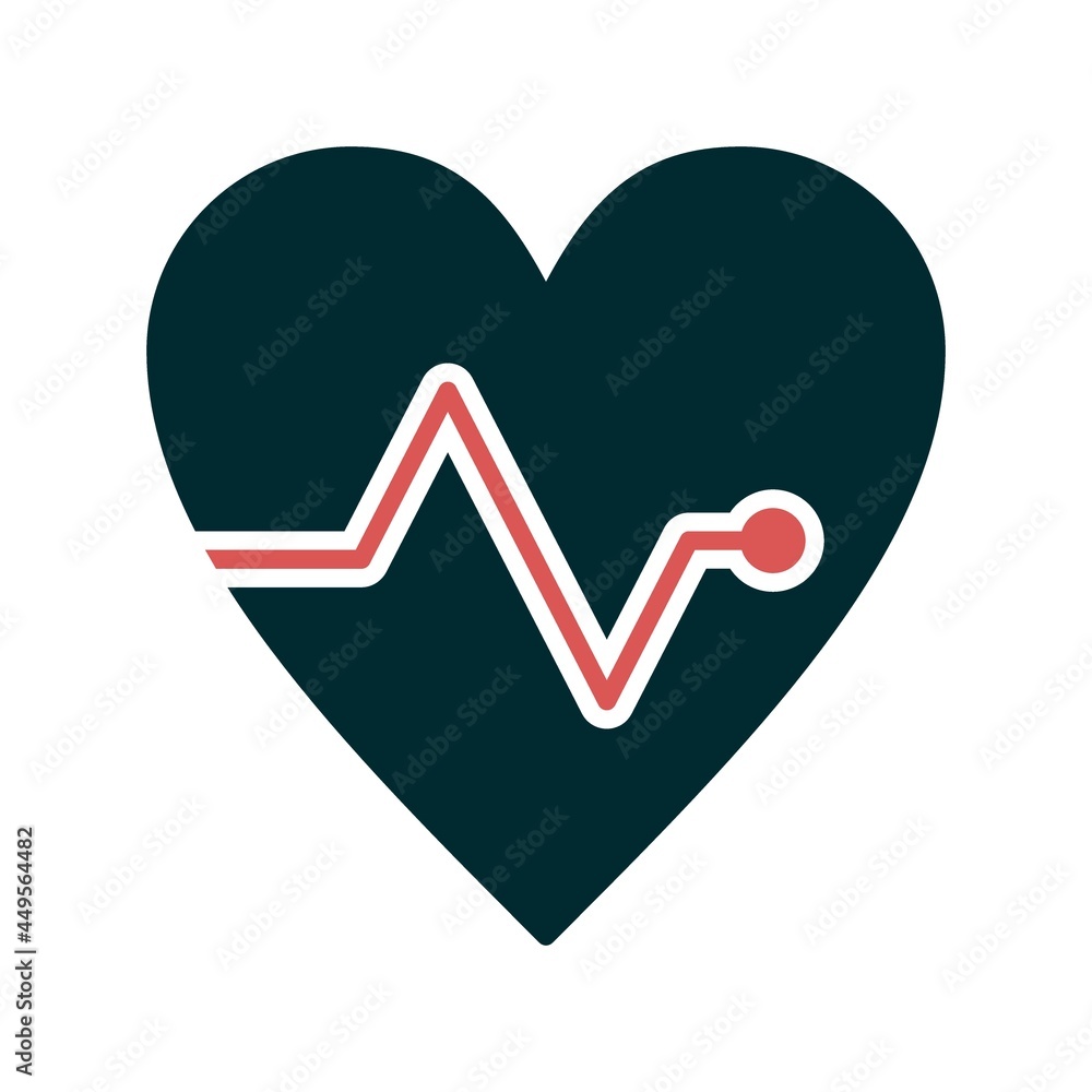 Heart Glyph Two Colour Vector Icon Design Heart Glyph Two Colour Vector Icon Design