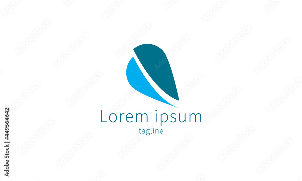 Premium vector abstract waterdrop logo design simple style Premium vector abstract waterdrop logo design simple style