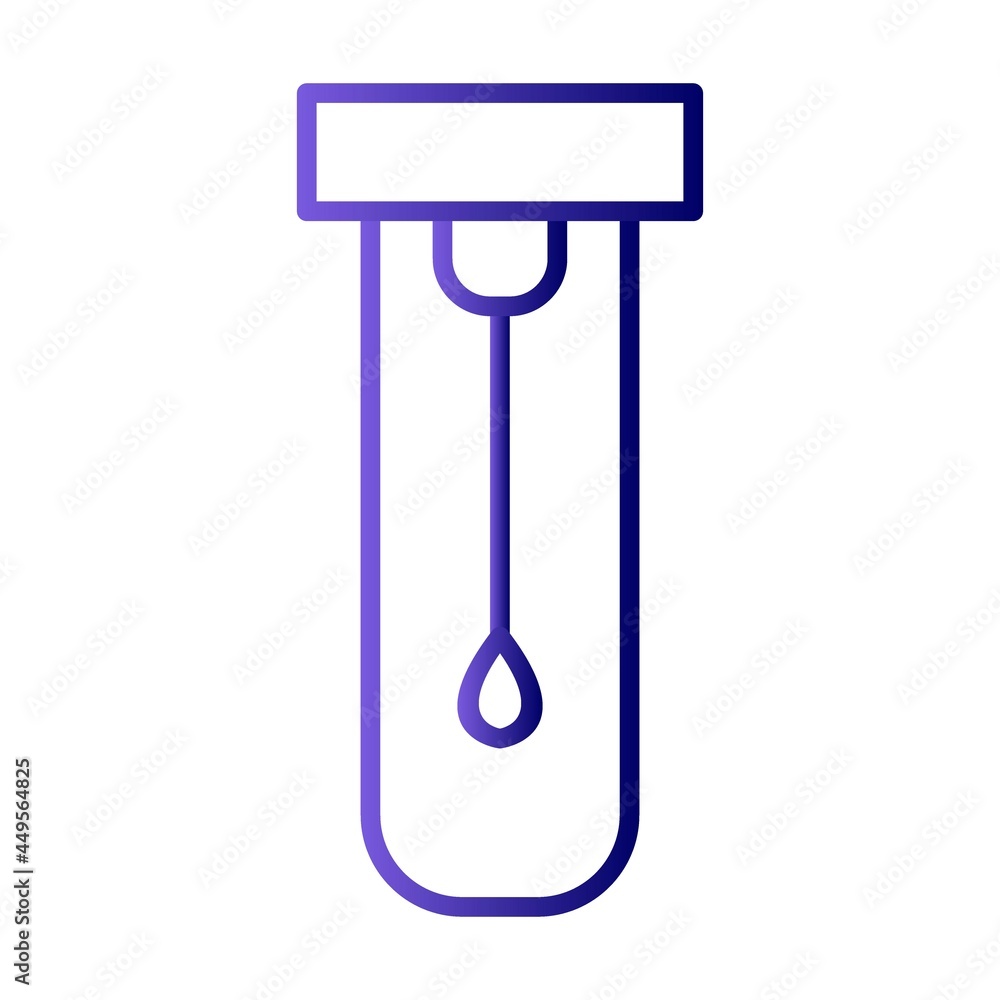 Swab Line Gradient Vector Icon Design Swab Line Gradient Vector Icon Design