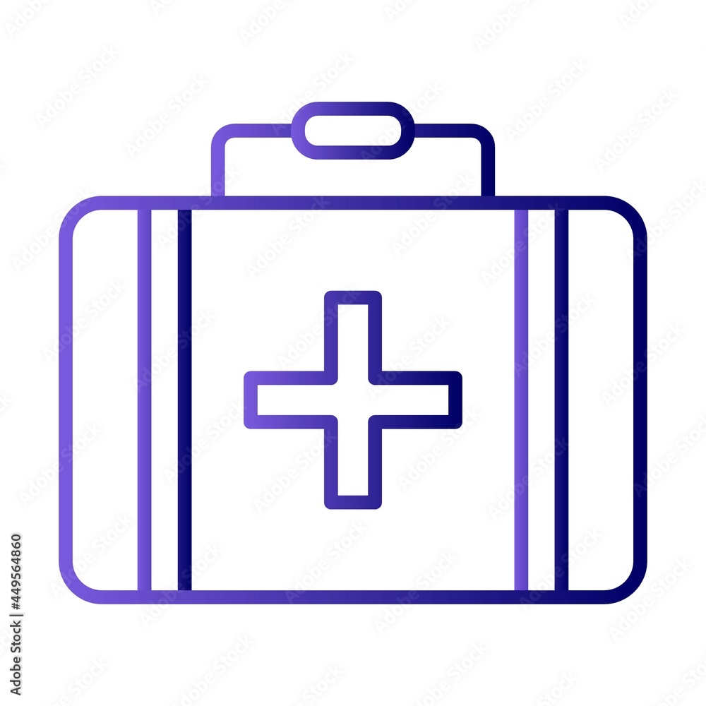 Obraz premium Briefcase Line Gradient Vector Icon Design