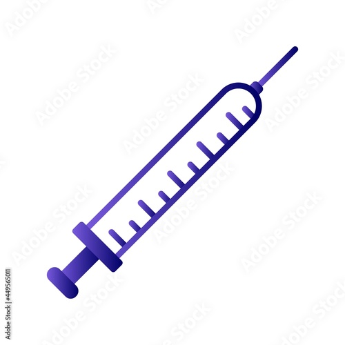 Syringe Glyph Gradient Vector Icon Design