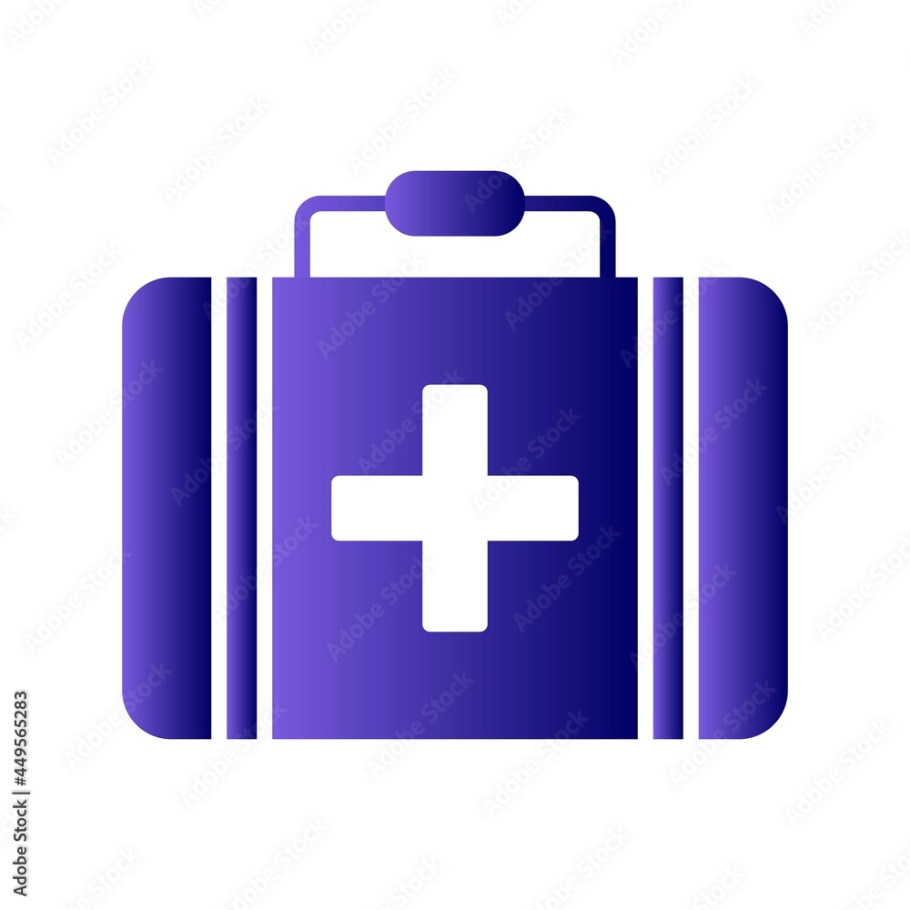 Obraz premium Briefcase Glyph Gradient Vector Icon Design