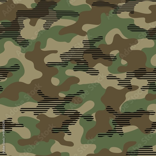 Camouflage background. green Seamless pattern vector