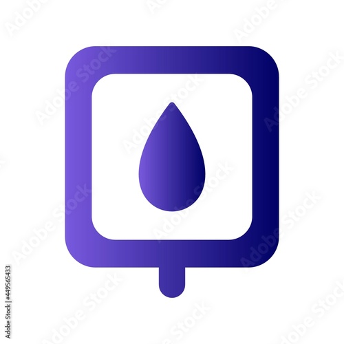 Blood Bag Glyph Gradient Vector Icon Design
