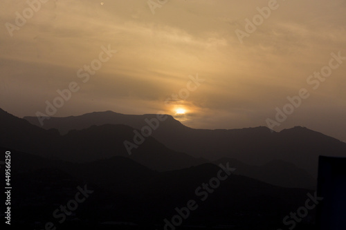 Wallpaper Mural colorful sunrise on ibb mountains . beauty of sunrise  Torontodigital.ca