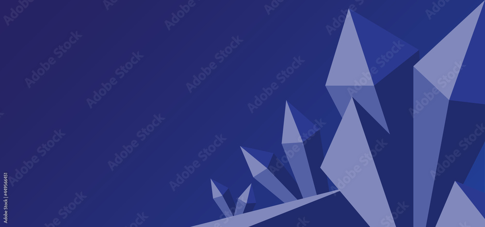 Abstract background with blue crystal geometric shape Abstract background with blue crystal geometric shape