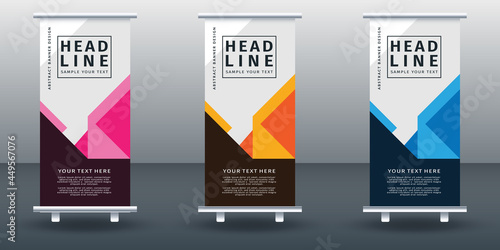 Roll up banner set design template design. Modern Design. Geometric Banner Vector illustration