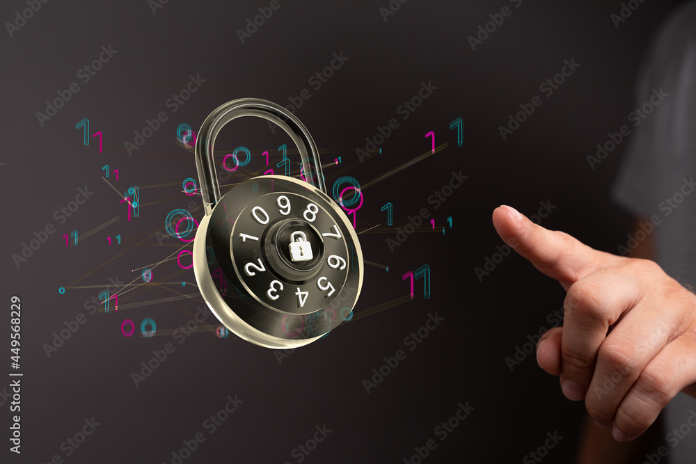 Security Shield concept, data protection. Shield with dots and lines connectio Security Shield concept, data protection. Shield with dots and lines connectio