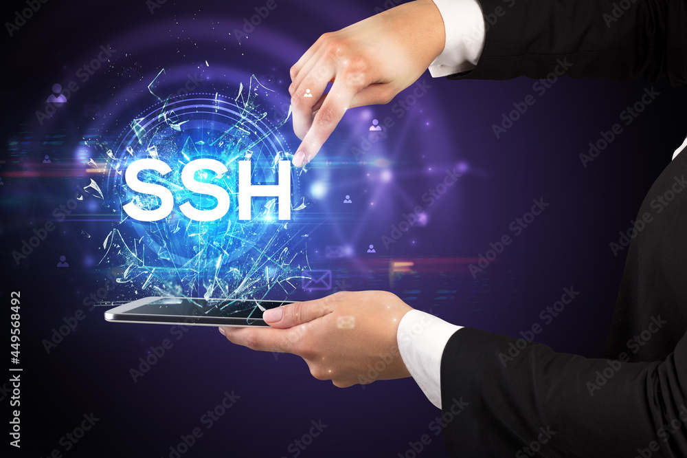 Close-up of a touchscreen with abbreviation. Close-up of a touchscreen with abbreviation.