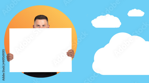 Creative portrait of man wi...