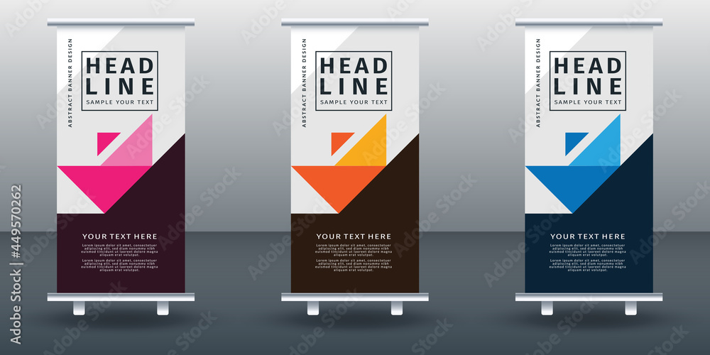 Roll up banner set design template design. Modern Design. Geometric Banner Vector illustration Roll up banner set design template design. Modern Design. Geometric Banner Vector illustration