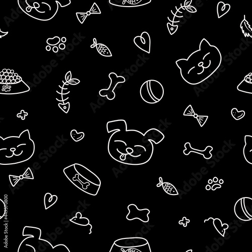 Photography Doodle pattern for dogs, cats, pet food and toys