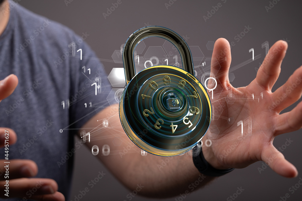Personal data security Illustrates cyber data or information Personal data security Illustrates cyber data or information