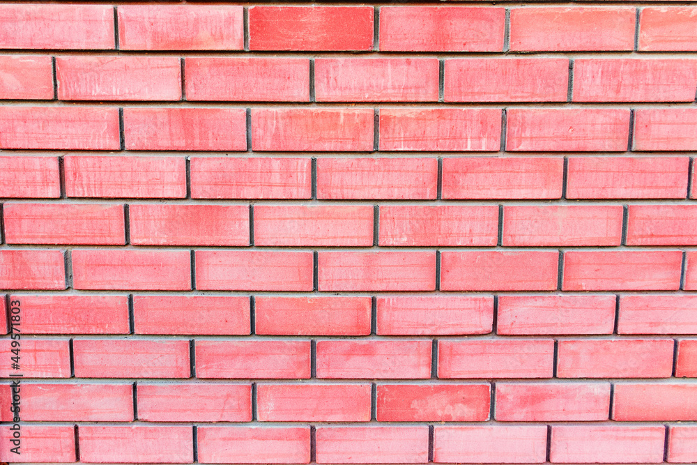Obraz premium Brick red wall, touxtura, seamless patern. 