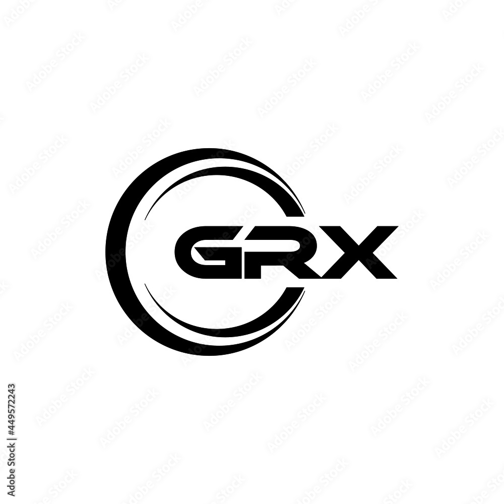 Gradx Logo GRX letter logo design with white background in illustrator, vector ...