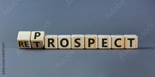 Canvas Print Prospect or retrospect symbol