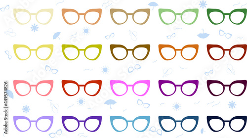 Vector of the colorful sun glass 