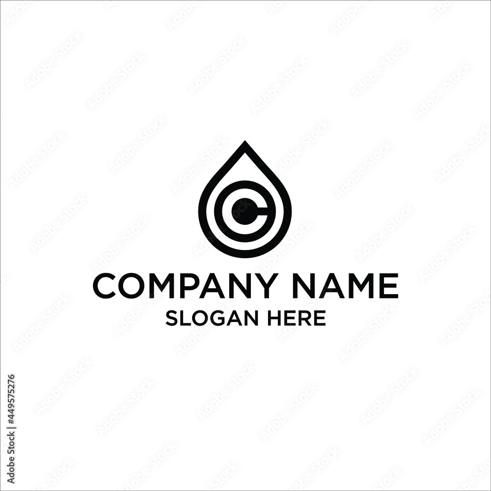 C OIL logo design in vector for Awesome minimal trendy professional logo design template on black color.. C OIL logo design in vector for Awesome minimal trendy professional logo design template on black color..