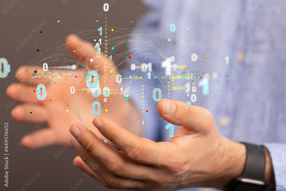 Big data and artificial intelligence concept. Machine learning and cyber mind domination Big data and artificial intelligence concept. Machine learning and cyber mind domination