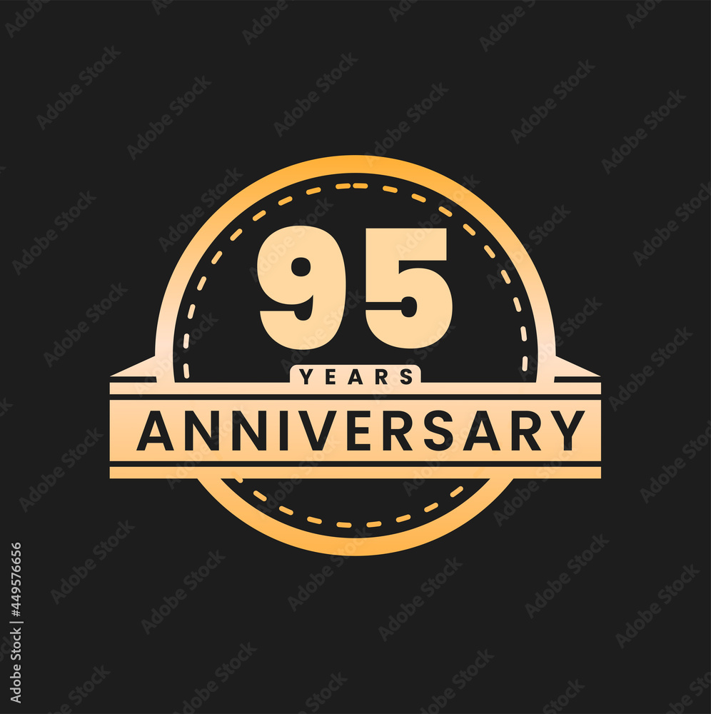 95 year anniversary gold luxury logo for company 95 year anniversary gold luxury logo for company