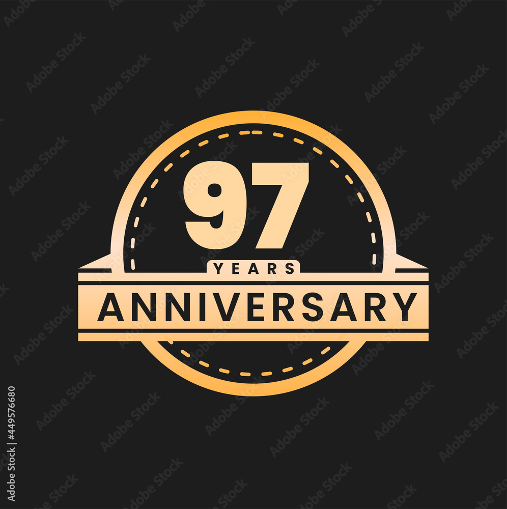 97 year anniversary gold luxury logo for company 97 year anniversary gold luxury logo for company